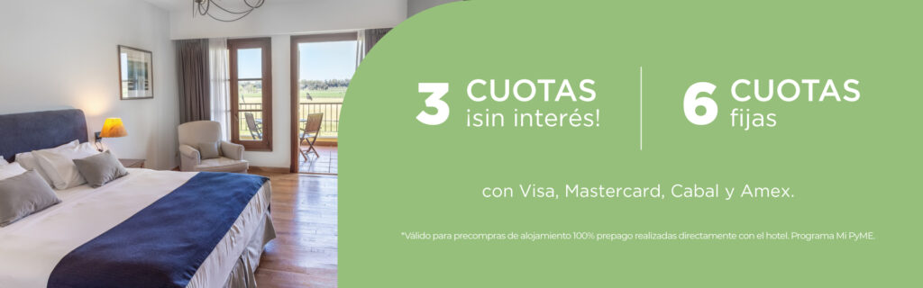 Habitación de Wyndham Garden con promoción de 3 cuotas sin interés y 6 cuotas fijas